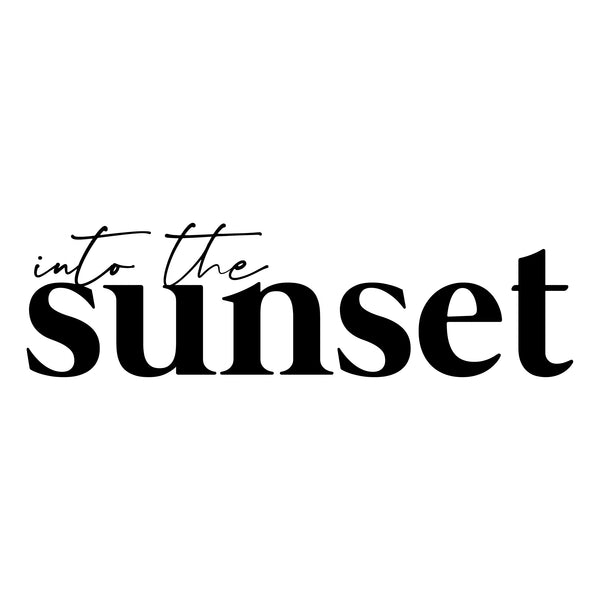 Into the Sunset loungewear essentials logo